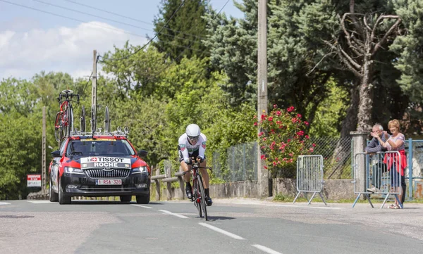 El ciclista Nicolas Roche - Criterium du Dauphine 2017 — Foto de Stock
