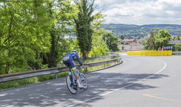 Cyclist  of Wanty-Groupe Gobert — Stock Photo, Image