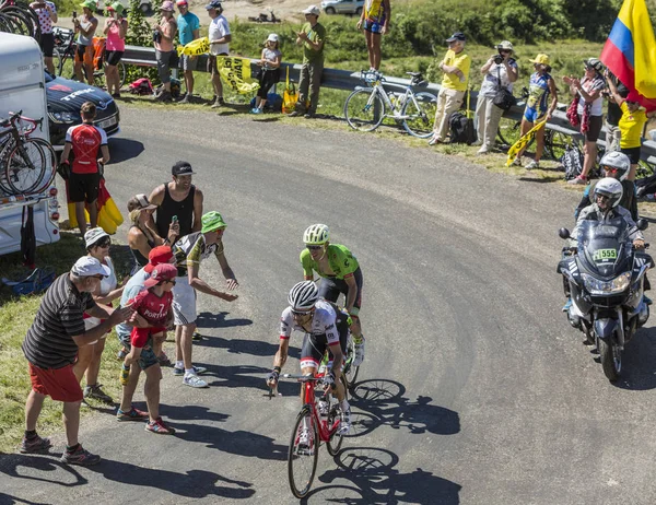 Dwaj rowerzyści w regionie Jura — Zdjęcie stockowe