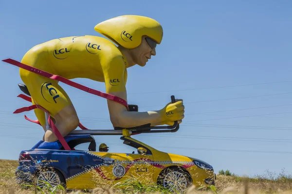 Mascote Ciclista LCL no Tour de France — Fotografia de Stock