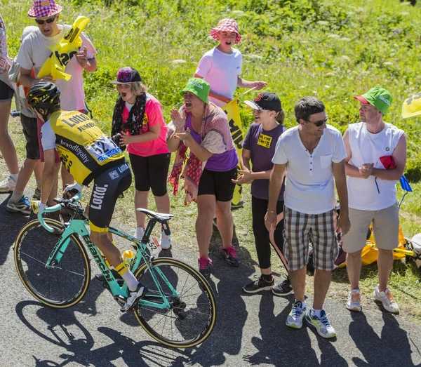 Cyklista George Bennett - Tour de France 2016 — Stock fotografie