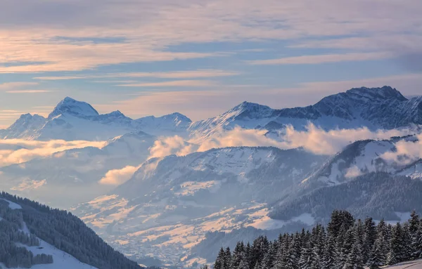 Vista paisagem inverno — Fotografia de Stock