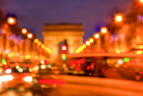 Traffico astratto sugli Champs Elysées — Foto Stock