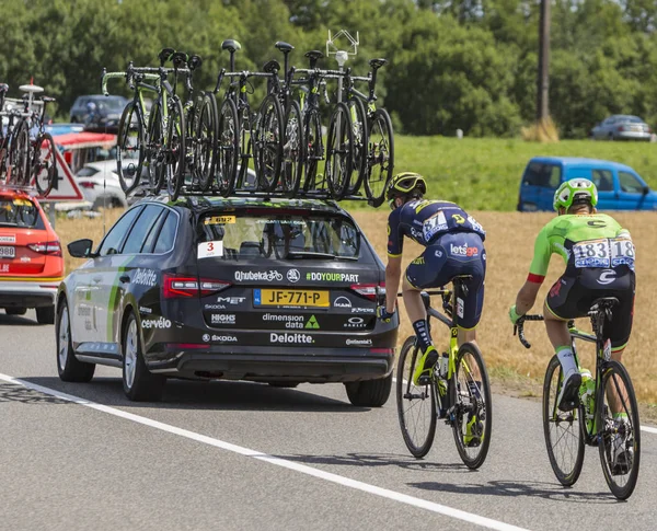 Δύο ποδηλάτες - Tour de France 2017 — Φωτογραφία Αρχείου