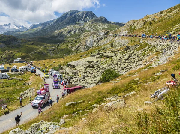 Haribo Caravan v Alpách - Tour de France 2015 — Stock fotografie