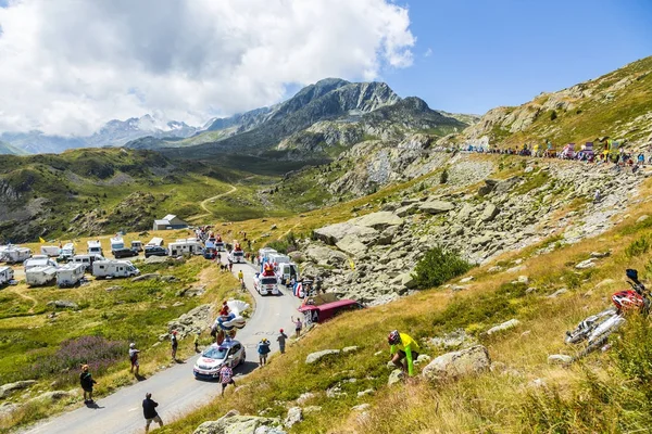 Alplerdeki Le Gaulois Karavanı - Fransa Turu 2015 — Stok fotoğraf