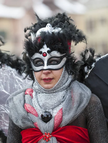 Verkleidete Person - annecy venezianischen Karneval 2013 — Stockfoto