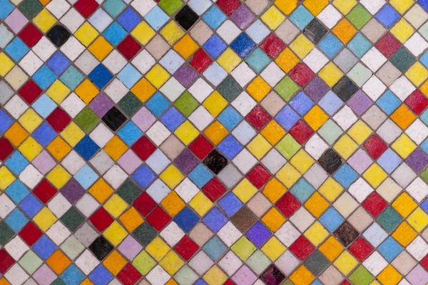 Détail Une Mosaïque Colorée Pierres Céramiques Colorées Mosaïque Abstraite — Photo