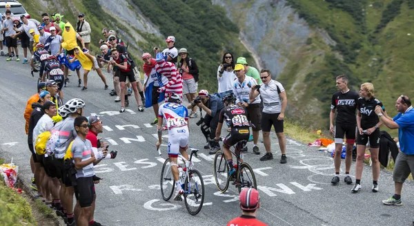 Cuatro ciclistas - Tour de Francia 2015 — Foto de Stock