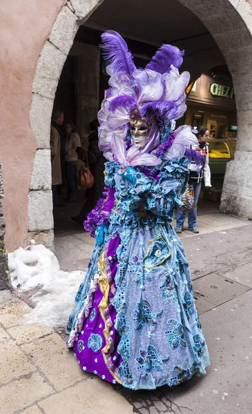 Disguised Person - Annecy Venetian Carnival 2013 — Stock Photo, Image