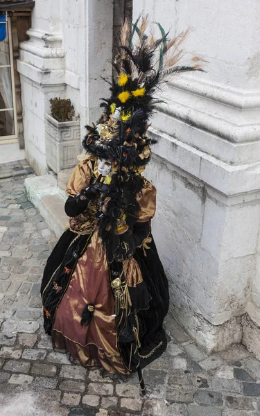 Disguised Person - Annecy Venetian Carnival 2013 — Stock Photo, Image