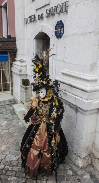 Personne déguisée - Carnaval vénitien d'Annecy 2013 — Photo