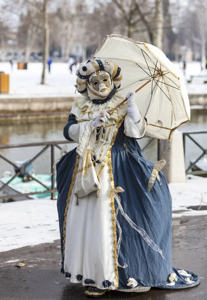 Disguised Person - Annecy Venetian Carnival 2013 — Stock Photo, Image