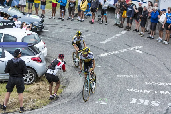 Dos ciclistas - Tour de Francia 2015 — Foto de Stock