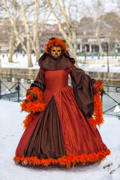 Disguised Person - Annecy Venetian Carnival 2013 — Stock Photo, Image