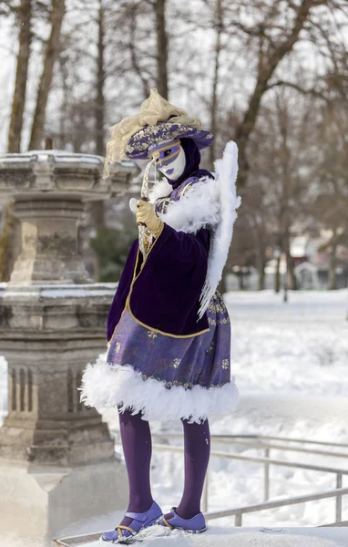 Cupid Disguised Person - Annecy Venetian Carnival 2013 — Stock Photo, Image