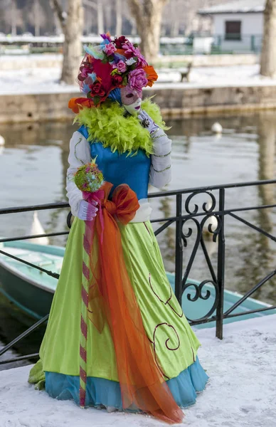 Gizli kişi - Annecy Venedik Karnavalı 2013 — Stok fotoğraf