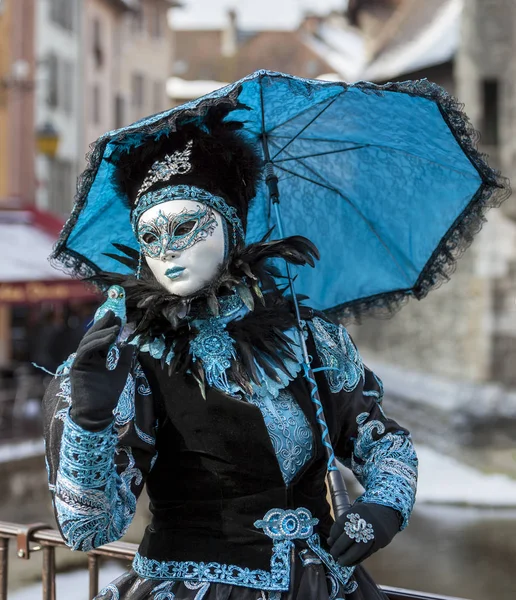 Skrytého osoba - Annecy benátský karneval 2013 — Stock fotografie