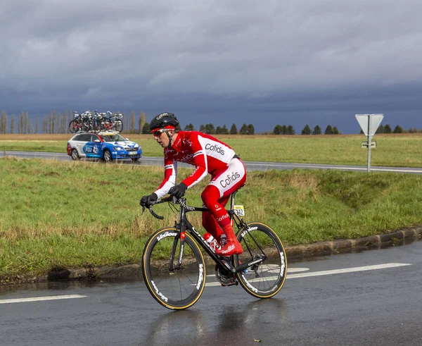 O ciclista Dimitri Claeys - Paris-Nice 2017 — Fotografia de Stock