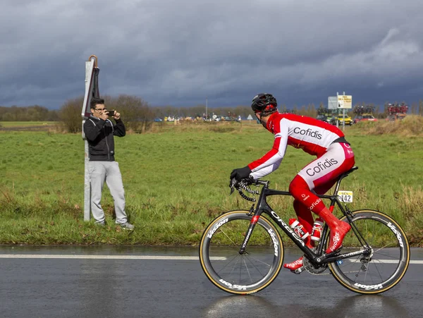 El ciclista Dimitri Claeys - París-Niza 2017 — Foto de Stock