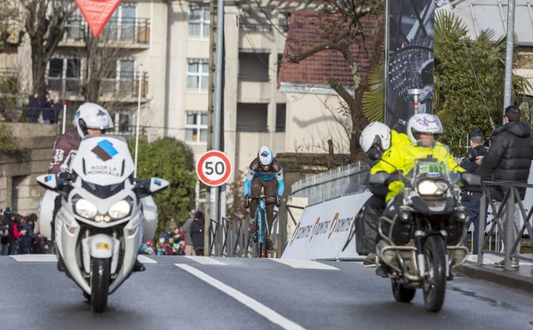 The Cyclist Alexis Vuillermoz - Paris-Nice 2018 — Stock Photo, Image