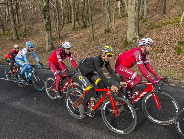 Group of Cyclists - Paris-Nice 2017 — Stock Photo, Image