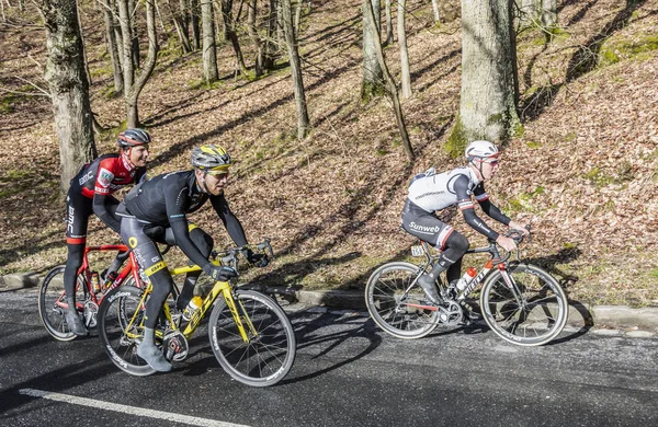 Groep van fietsers - Parijs-Nice 2017 — Stockfoto