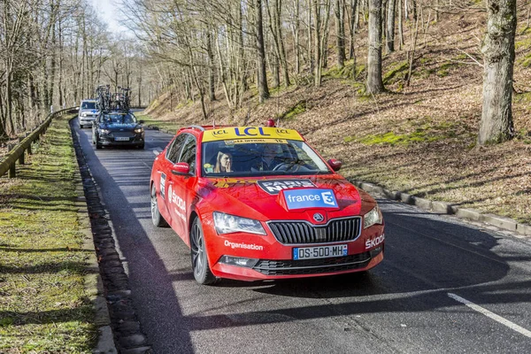 The Red of the Organizers - Paris-Nice 2017 — Stock Photo, Image