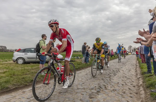 Grupo de Cylists - Paris-Roubaix 2018 — Foto de Stock