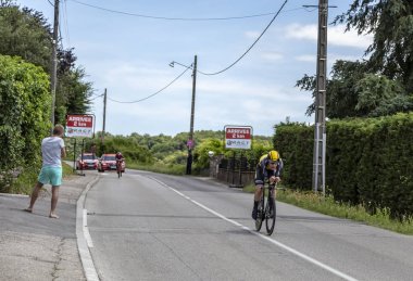 Bisikletçi Gijs van Hoecke - kriter du Dauphine 2017