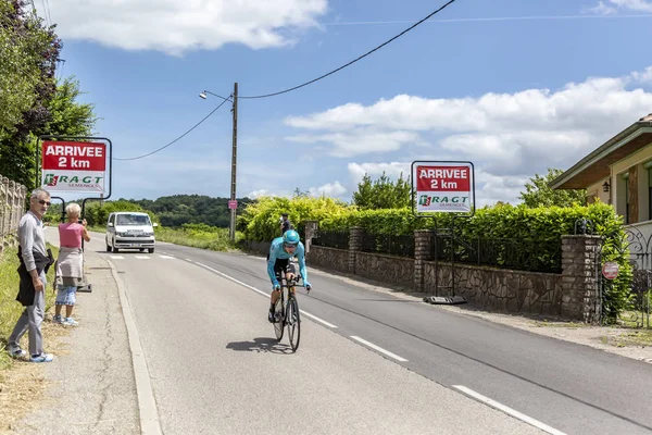 O ciclista Bakhtiyar Kozhatayev - Critério du Dauphine 2017 — Fotografia de Stock