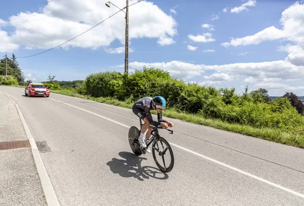 Bourgoin Jallieu Francia Mayo 2017 Ciclista Galés Luke Rowe Team — Foto de Stock