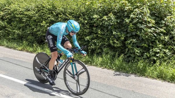 Bourgoin Jallieu Francia May 2017 Ciclista Kazaja Nikita Stalnov Astana —  Fotos de Stock