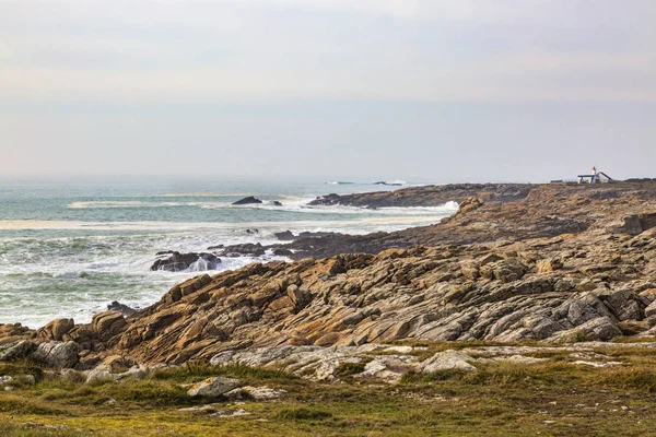 Landskap vid Bretagnes kustlinje — Stockfoto