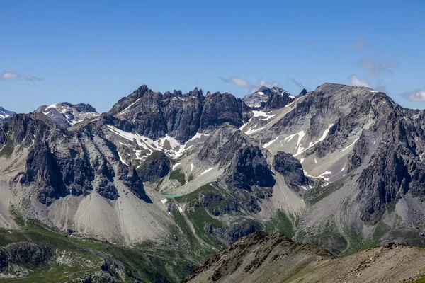 Маленьке Штормове Озеро Lac Petite Tempte 2833M Заховане Між Скелястими — стокове фото