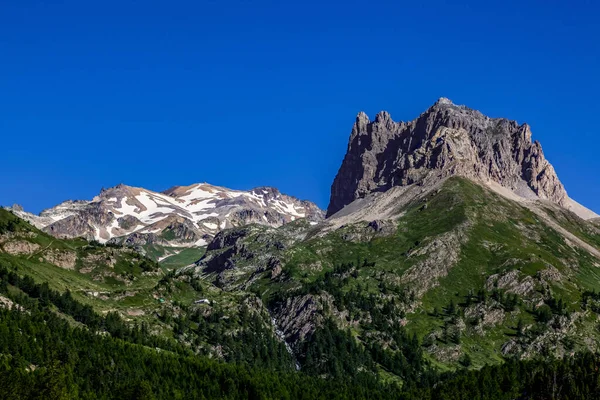 Letní Obraz Hory Thabor 3178 Grand Seru 2889M Údolí Etroite — Stock fotografie