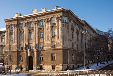 Zagreb eski mimarisi. Hırvatistan.