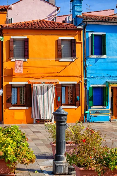 Architecture Multicolore Île Burano Venise Italie — Photo