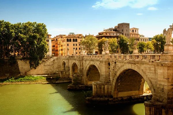 Bridge Vittorio Emanuelle Rome Italy — Stock Photo, Image