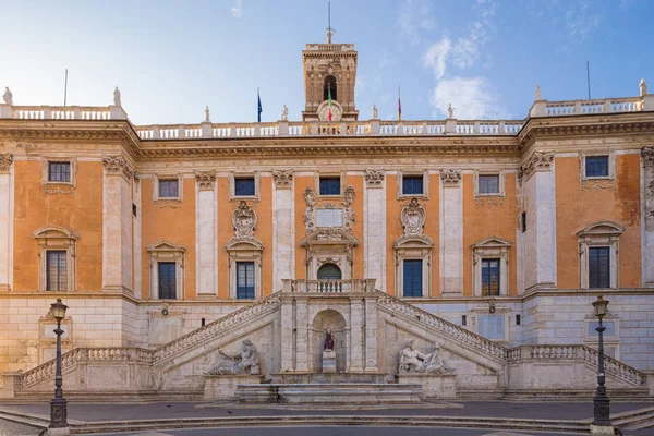 Palazzo Senatorio Capitolijn Rome Italië — Stockfoto