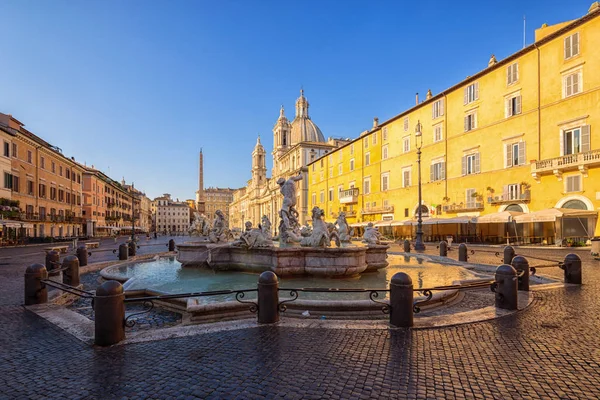 Piazza Navona Rzym Włochy — Zdjęcie stockowe