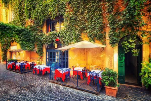 Street scene in Rome, Italy.