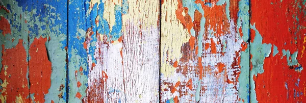 Old painted wood panel made of wood — Stock Photo, Image