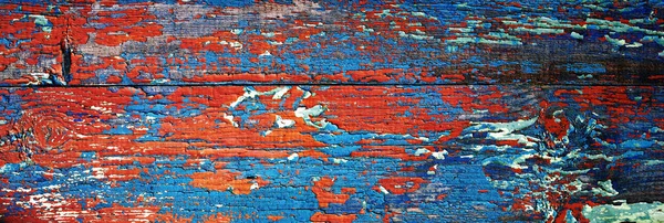 Painel de madeira pintado velho feito de madeira — Fotografia de Stock