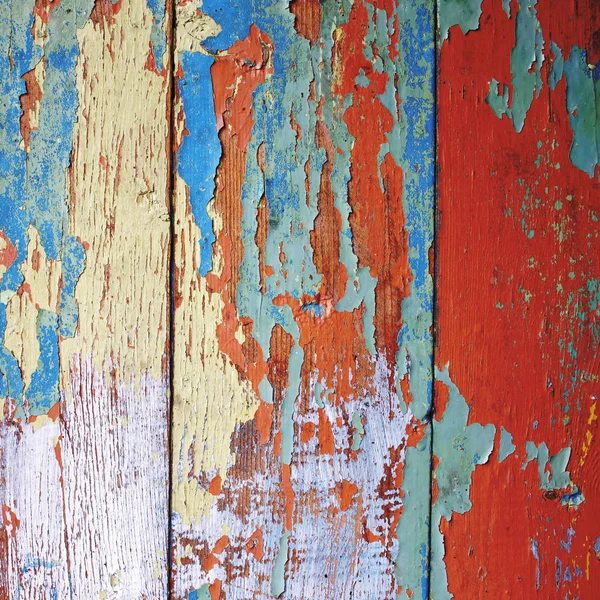 Oude geschilderde houten paneel is gemaakt van hout — Stockfoto