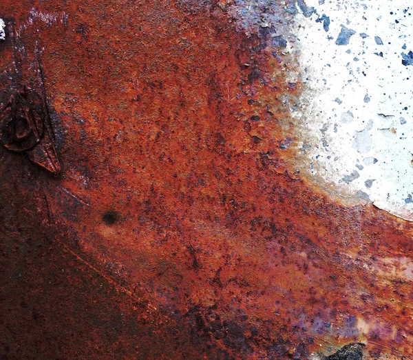Metal surface of rusty steel and the old paint — Stock Photo, Image