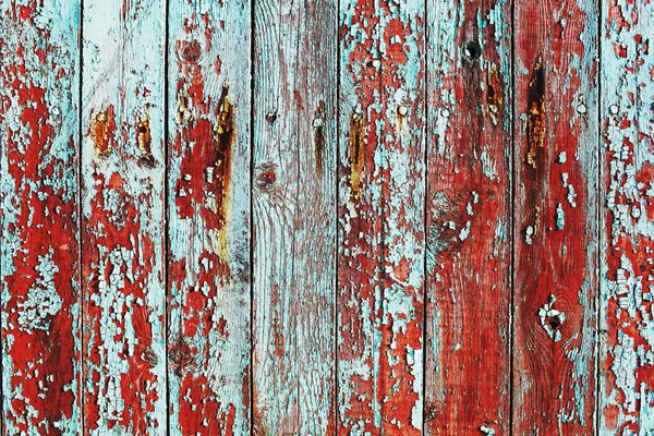 Wood texture of natural wood colored paint and cracked from time to time — Stock Photo, Image