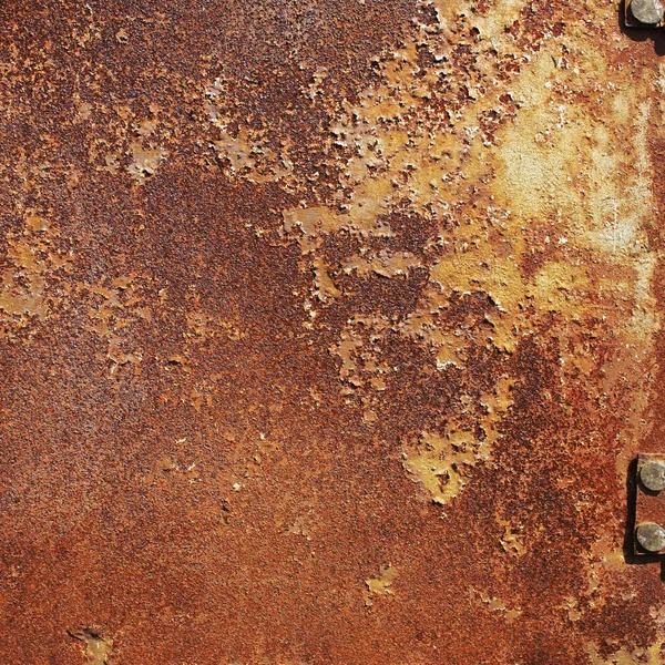 Zardzewiały i shabby metalowe podłoże ze starej farby — Zdjęcie stockowe