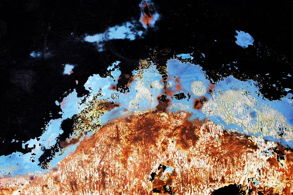 Metalen Achtergrond Van Natuurlijke Gebogen Geslagen Metaaloppervlak Met Oude Shabby — Stockfoto