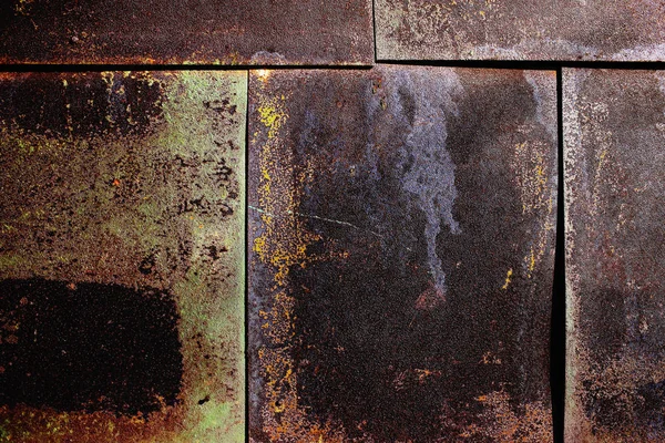 Surface Métallique Avec Vieille Peinture Est Rouillée Avec Corrosion Dessus — Photo